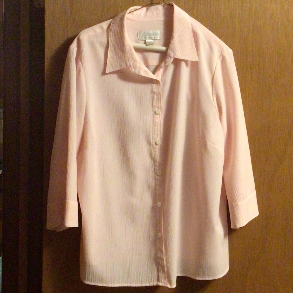 Button Down 3/4 Sleeve Top